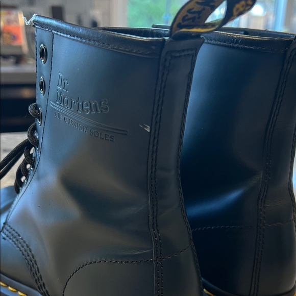 Rare NAVY DR MARTENS Smooth Leather Combat Boots - Picture 6 of 10